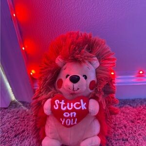 Valentines Red and White Hedgehog Plush